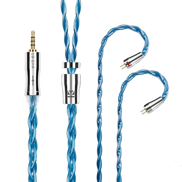 イヤフォン ケーブル 0.78mm 2pin 2.5mm KBEAR 耀 KBX4989 6N単結晶銅 4芯 イヤホン リケーブル バラン..