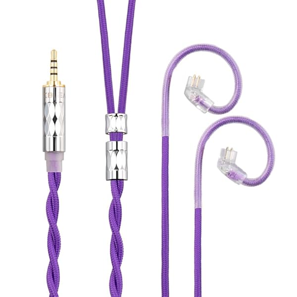 イヤフォン ケーブル QDC 2.5mm KBEAR ST5 4N純銀+4N無酸素銅混合 2芯 イヤホン リケーブル バランス ..