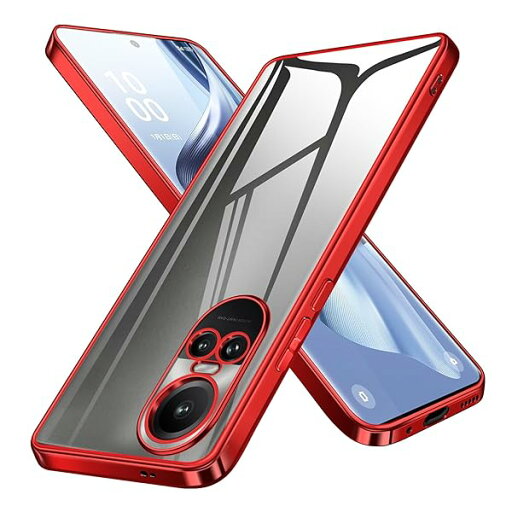 OPPO Reno10 Pro 5G ケース クリア reno 10 pro スマホケース 透明 tpu 薄型 背面クリア オッポ リノ10 Pro カバー 赤 ストラップホール付き 軽量 耐衝撃 ソフト 保護 レッド OPPO Reno10 Pro 5G ケース クリア reno 10 pro スマホケース 透明 tpu 薄型 背面クリア オッポ リノ10 Pro カバー 赤 ストラップホール付き 軽量 耐衝撃 ソフト 保護 レッド