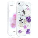 iPhone SE3 SE2 iPhone8 iPhone7 iPhone6 6S 兼用 ケース クリア かわいい 花柄 真花 ドライフラワー 薄型 軽量 透明...