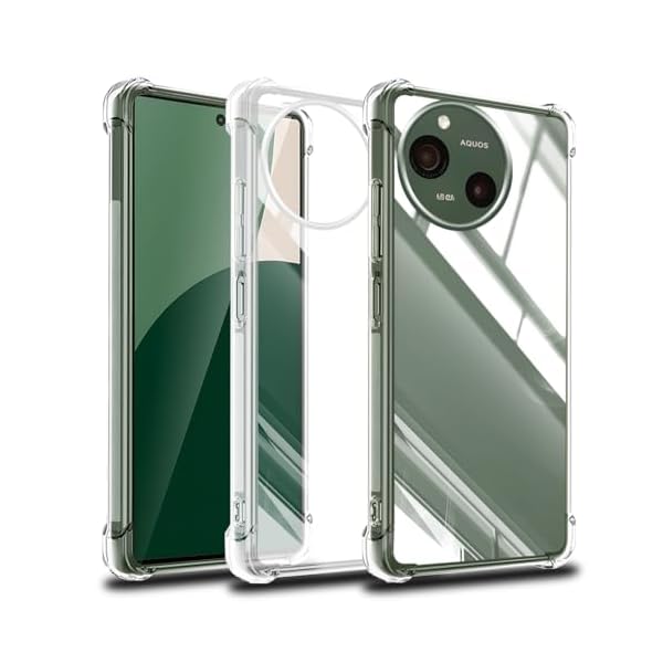 対応 AQUOS R9 ケース AQUOSR9 クリア ケース あんしんファミリースマホ カバー TPU 保護ケース AQUOS R9 カバー背面 シェル クバー ソフト 透明シェル ンプロテクター SENXLL-R9T1