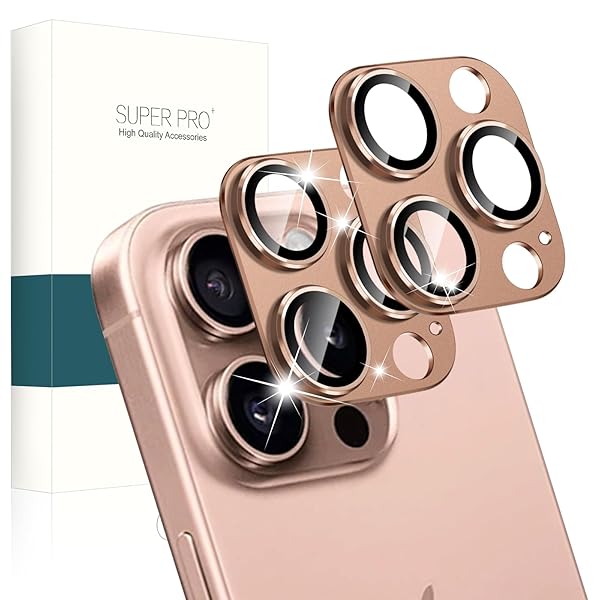 カメラフィルム For iPhone 16 Pro/iPhone 16 Pro Max 専用 カメラ保護カバー アルミ合金製+AR高透過率 硬度9H 強化ガラス...