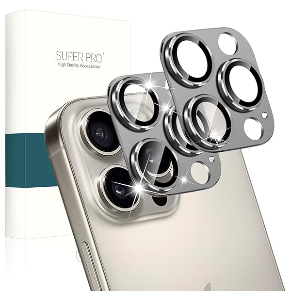 カメラフィルム For iPhone 16 Pro/iPhone 16 Pro Max 専用 カメラ保護カバー アルミ合金製+AR高透過率 硬度9H 強化ガラス...