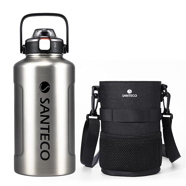 真空断熱 水筒 大容量 保冷 保温 1900ML ステンレスボトル ストロー付き 直飲み スポーツドリンク対応 ..