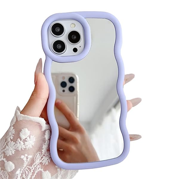 iPhone SE3/iPhone SE2/iPhone 8/iPhone 7 用 ケース 鏡とし ウェーブ かわいい 可愛い 女 韓国 おしゃ..