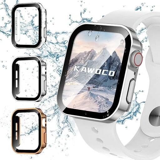 【3枚セット】 アップルウォッチ 防水 カバー 保護 iWatch 46mm Series10 直角エッデザイン apple watch 用 ケース 対応 46mm シルバー と クリア と ローズゴールド 【3枚セット】 アップルウォッチ 防水 カバー 保護 iWatch 46mm Series10 直角エッデザイン apple watch 用 ケース 対応 46mm シルバー と クリア と ローズゴールド