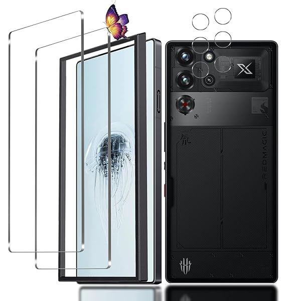 【2+2枚セット】RedMagic 10 Pro 用のガラスフィルム(2枚)+カメラフィルム(2枚) REDMAGIC 10 Pro Plus 用の フイルム ...