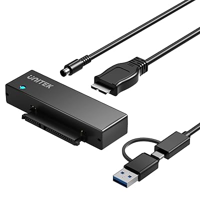 SATA USB3.0(USB A+C) 変換ケーブル 2.5 3.5インチ HDD/SSD などのハードライブ とSATA 光学ドライブ に対応 I/II/III 電源アダプタ（12V/2A電源付き）UASP対応 高速転送 線長150cm 最大18