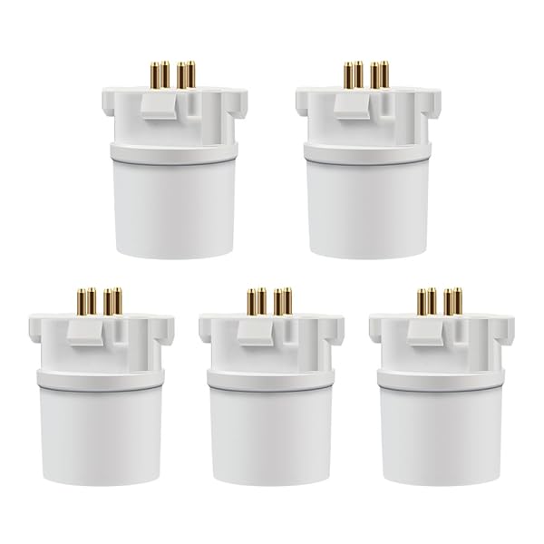 口金変換アダプター 変換ソケット GX10q→E26 (GX10q-1/-2/-3/-4対応) 5個入