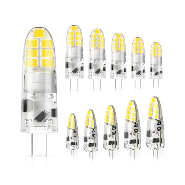 G4口金 12V LED電球 2W ハロゲン電球20W相当 200lm 昼白色 6000k LEDライト 非調光 10個入り