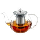 ティーポット 耐熱ガラス 急須 透明 紅茶ポット1000ml 大容量 ステンレス 茶こし付き 直火可 フルーツティー リーフティー 花茶 麦茶 茶ポット 茶器 きゅうす おしゃれ