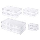 8個セット混合サイズ収納ケース 小 透明 部品 アクセサリー パーツ 収納箱 プラスチック 小物入れ