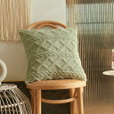 クッションカバー 50x50cm 北欧 2枚セット フェイクファー フワフワ 立体的 幾何学模様 おしゃれ 可愛い 柔らかい モダン ファスナー 家庭装飾 車 飾り インテリア (50x50, グリーン)