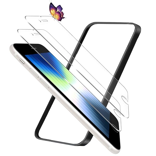 【2枚セット】 iPhone SE3/SE2 用のフィルム iPhone8/iPhone7 用の ガラスフィルム iPhone SE 第3世代/第2世代 用の ...