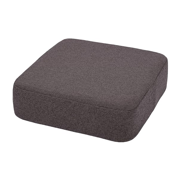 座布団 クッション 低反発+高反発 ウレタン 厚め 極厚 ざぶとん 43×43×12cm ゆっくり沈む 床用 フロアクッション ブラウン 2層構造