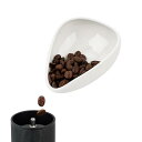 コーヒー豆計量カップ 陶器 コーヒー 豆カップ セラミック コーヒー豆注入トレイ計量トレイ 陶器 計量トレイ コーヒー粉 受け容器 白(2)