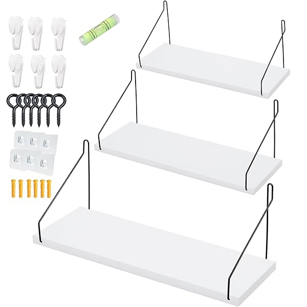 ウォールシェルフ 壁を傷つけない 30+35+40cm3点セット 壁掛け棚 棚 白賃貸 壁 棚 穴あけない ウォール..