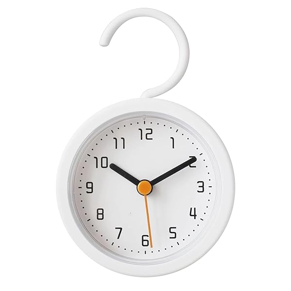 バスルーム時計 防水クロック シャワーデジタルクロック 掛け時計 ウォールクロック フック付き 静音 ..