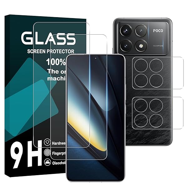 対応 Xiaomi Poco F6 Pro フィルム 【2+2セット- AGC旭硝子 】 xiaomipocof6pro ガラスフイルム 【2枚】+ レンズ保護...