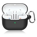 For Galaxy Buds 3/Buds 3 Pro ケース カバー Galaxy Buds 3/Buds 3 Pro シリコン保護ケース充電便利 全面保護 紛失防止 滑り止め 軽量 キズ防止 スリム 薄型 旅行 耐衝撃 防塵-ブラック