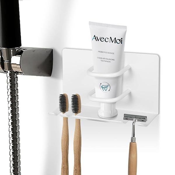 マグネット 浴室用ラック 歯ブラシホルダー 歯ブラシ ＆ チューブスタンド マグネット シェーバーホル..