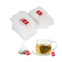 ティーバッグ ドローアライン お茶パック 使い捨て空の袋100個 お茶&コーヒー用三角紅茶 麦茶 茶こし濾過袋ストリングヒールシール付き (6.5*8.0cm)