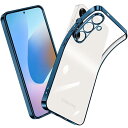Galaxy S25 ケース クリア 耐衝撃 ギャラクシーS25 スマホケース SC-51F SCG31 ソフト カメラ保護 ワイヤレス充電対応 黄変なし 米軍MIL規格取得 ストラップホール付 (ブルー)