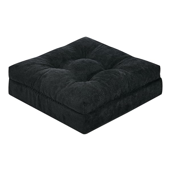 座布団 厚め12CM 低反発+高反発 ふわふわ お尻が痛くならないクッション フロアクッション ベロア生地 ..