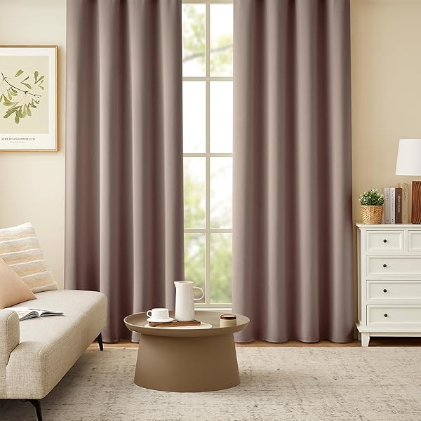 カーテン 2枚セット 99.9%以上遮光 遮光カーテン カーキ色 幅100cm*丈200cm 厚手 断熱 防寒 防音 昼夜目隠し おしゃれ UVカット 形態記憶加工 寝室 リビング 居間 洗濯可能