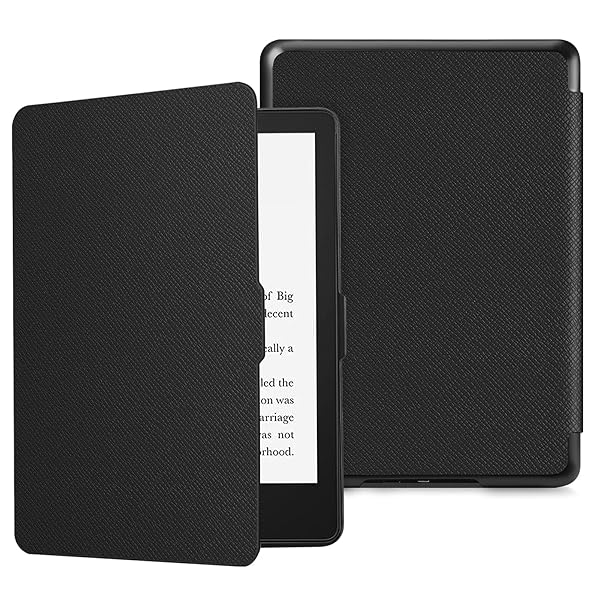 for Kindle Paperwhite ケース/Paperwhite シグニチャー エディション (第11世代) 2021年発売 6.8インチ 用 保護カバー 軽量 薄型 オートスリープ機能付き(1ブラック)