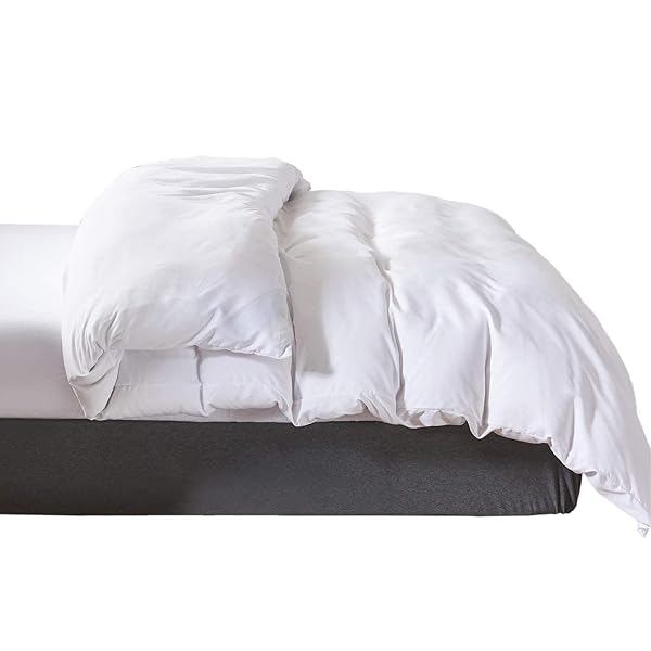 掛けふとんカバー シングルショート ホワイト 150x200cm 綿混 無地 布団カバー 洗い替え 防ダニ 防シワ..