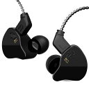 CCZ Melody Monitor イヤホン 有線 マイク付き IEM HiFi Bass 1DD 1BAハイブリッド 取り外し可能なケーブル スマートフォン/PC/タブレット/ゲーム/ビデオ/音楽/通話用 (マイク付き、ダークブラック)