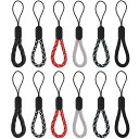 ハンドストラップ 12本セット 人気商品 携帯ストラップ 落下防止 紛失防止 長さ調整可能 USBメモリ/鍵/携帯電話/マスコット/キーなどにも適応 (6色*2...