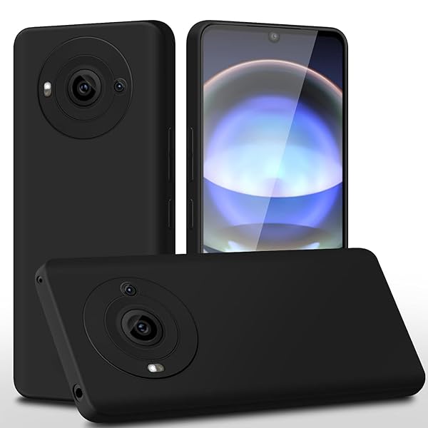 Sharp Aquos R8 Pro/SH-51D/R8s Proケース ブラック AQUOS R8 pro 用の保護ケース TPU [傷防止 軽量 柔軟 薄型 耐衝撃 携帯便利] 全面保護 SH-51D スマホ ケース (マットブラック)