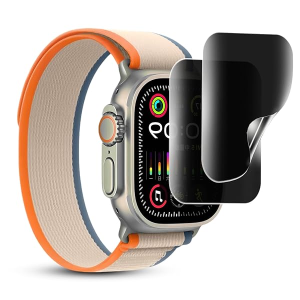 【覗き見防止 2枚セット】For Apple Watch Ultra 2 / Ultra 49mm フィルム 覗き見防止 キズ防止 For アップルウォッチ Ultra2 / Ultra 49mm 保護フィルム 覗き見防止 プライバシーフィルム TP