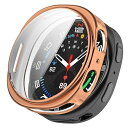 For Samsung Galaxy Watch8 40mm ケース サムスン ギャラクシー Watch 8 40mm ソフトケース全面保護 耐衝撃 柔らかい メッキ 脱着簡単 TPU ウオッチ 保護ケース 超薄型 カバー(ローズゴールド)