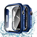 対応 Apple Watch ケース Series SE2/SE/6/5/4 Apple Watch カバー PC素材 IP68 防水ケース アップルウォッチ ケース ガラスフィルム 一体型 日本旭硝子材 二重構造 アップルウォッチ カバー 全面保護