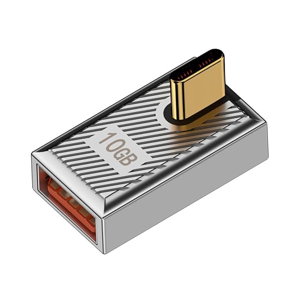 USB 3.1 Type C オス - USB 3.0 A メスアダプター 10Gbps メカサイバーパンクスタイル USB-C OTG デー..