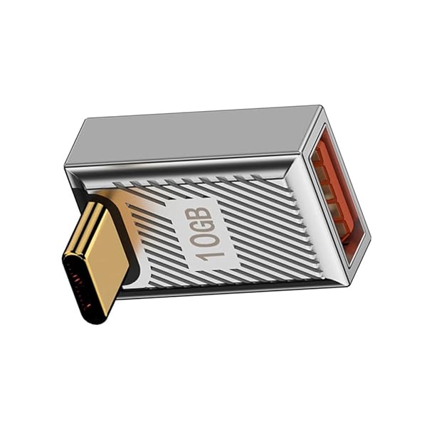 USB 3.1 Type C オス - USB 3.0 A メスアダプター 10Gbps メカサイバーパンクスタイル USB-C OTG デー..