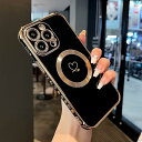 iPhone 15 Pro 用 ケース MagSafe対応 マグネット搭載 ケース 韓国 可愛い ハート おしゃれ 人気 アイフォン 15 Pro スマホケース 軽量 女性 柔らかい TPU カバー 落下防止 耐衝撃 マグセーフ対応 ワイアレス充電対