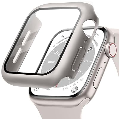 対応 Apple Watch ケース Series 9/8/7/6/5/4/SE2/SE 44mm PC素材 強化ガラス アップルウォッチ 保護カバー 超薄型 高耐久 耐衝撃 高透過率 指紋防止 対応 Apple Watch カバー 全面保護 スター