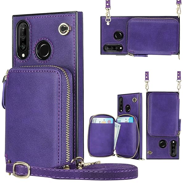 Huawei P30 Lite/nova 4e/HWV33/P30 lite Premium スマホ ケース 肩掛け 首かけ 斜めがけ ショルダー ケース 縄掛け Huawei P30 Lite 手帳型 ケース Huawei P30 lite Pre