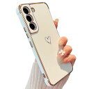 Samsung Galaxy S22 5G用 ハートケース サムスン ギャラクシーs22 おしゃれ 韓国 可愛い カバー 柔軟な TPU シリコン メッキ加工 ソフト 軽量 耐衝撃 ギャラクシー S22 ケース 心パターン 女性 スマホケース ワイヤ