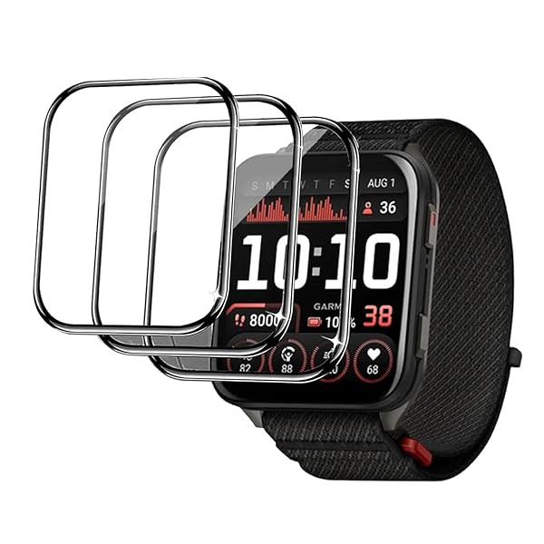 【3枚セット】For ガーミン Garmin Venu X1 フィルム 保護フィルム PMMA+PC製素材・3D・高透過率・耐衝撃・防塵・飛散防止・指紋防止・画...