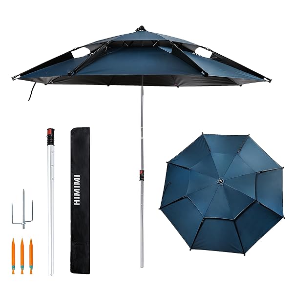 パラソル 釣り傘 角度調節 収納バッグ付き UVカット チルト機能付 折り畳み式 日傘 日よけ 日