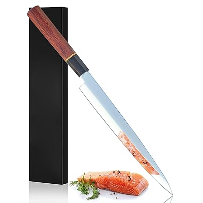 刺身包丁 柳刃包丁 270mm 右利き 本格 片刃 磨き仕上げ 炭素鋼 包丁 八角柄 黒檀+紫檀 刺身 巻き寿司切り 身卸包丁 切れる 使いやすい プロ仕様 お...