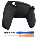 ps5コントローラー用ラバライズドグリップカスタムバックハウジングボトムシェル、ps5コントローラー対応交換用バックシェルカバー【ブラック】(2)