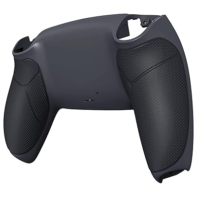 ps5コントローラー用ラバライズドグリップカスタムバックハウジングボトムシェル、ps5コントローラー対応交換用バックシェルカバー【クラシックグレー＆ダークグレー】
