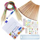 棒針セット 編み物 工具 編み棒セット 編み物 初心者 キット かぎ針 編み針 輪針 とじ針 段数マーカー 目数段数計 巻尺 収納ケース 編みツールセット 手芸...