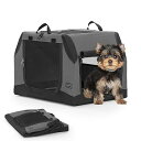 ソフトクレート ペットケージ 【斜面の設計、車に大活躍!】 犬用クレート 中型ペット 折り畳み ペットハウス 猫犬兼用 組み立て簡単 カバーが取り外し可能 ハンドル付き ポケット付き 持ち運び 3つの出し入れ口 通気 しっかり アウトドア 急に来客時